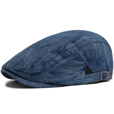 Imagem de Boné plano Gatsby Newsboy Hat Scally Cap Jeans para homens e mulheres 