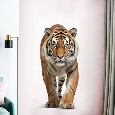 Imagem de Adesivo de parede Creative Fierce Tiger autoadesivo em PVC 32x60cm - y
