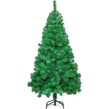 Imagem de Árvore de Natal Artificial Verde, 150cm de Altura, 350 Galhos, Base Metálica, Decoração Natalina