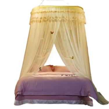 Imagem de Mosquiteiro Teto Casal Gigante com Abertura Lateral – Cama Box, Queen e Super King 14m – Proteção Total Contra Mosquitos e Insetos(Amarelo,BOX/QUEEN C/ABERTURA LAT)