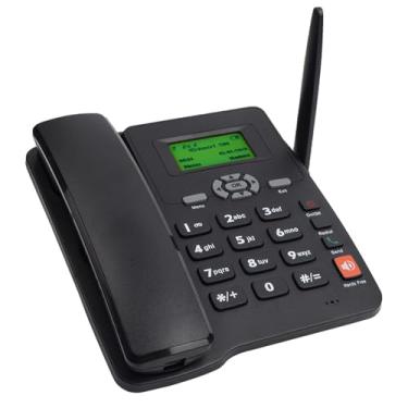 Imagem de Telefone sem fio de mesa com suporte para telefone GSM 850/900/1800/1900MHZ cartão SIM duplo 2G telefone fixo sem fio com rádio despertador função para casa, call center, escritório, empresa, hotel