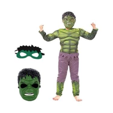 Imagem de Fantasia De Super-Herói Para Crianças, Macacão Musculoso, Máscara De H