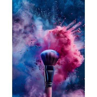 Imagem de UPABLUNSO Kits de arte de diamante para adultos 5D pincel de maquiagem de explosão de cor sem moldura, kits de pintura Dimond para adultos iniciantes, kits de diamante redondo para decoração de parede