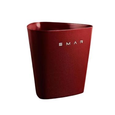 Imagem de AFXGUSD Lixeira Elegante, Criativa E Decorativa com Tampa Removível para Casa, Sala de Estar, Quarto, Cozinha E Banheiro, Vermelho, Tamanho real