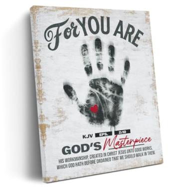 Imagem de Arte de parede em tela de fé cristã retrô, arte de parede inspiradora espiritual versículo bíblico presentes religiosos para mulheres homens impressões emolduradas pôster pintura arte para casa