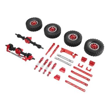 Imagem de JWQFBC Kit de Acessórios para Upgrade de Carro RC, Incluindo Pneus, Eixos Dianteiro E Traseiro, Peças Modificadas para O Modelo MN82 1/12, Vermelho