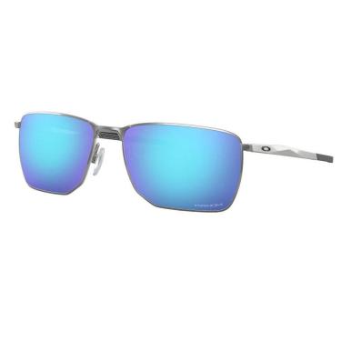 Imagem de Óculos de Sol Oakley Ejector Satin Chrome W/ Prizm Sapphire-Masculino