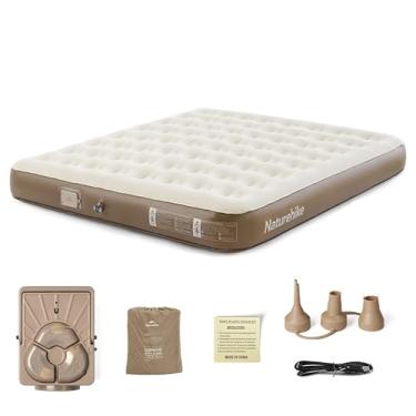 Imagem de Naturehike Colchões de ar de acampamento autoinfláveis para 1/2/3 pessoas, tapete de dormir leve e leve com bomba de enchimento integrada para adultos em ambientes internos e externos (triplo)