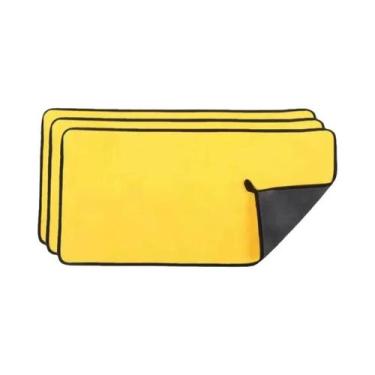 Imagem de Toalhas De Microfibra Amarelas Para Lavagem De Carros, Pano Absorvente