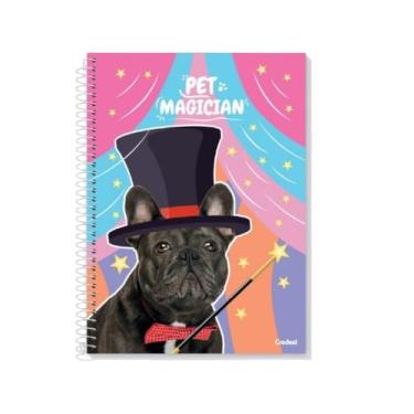 Imagem de Caderno Universitário Mimo Pet 10 Matérias Coleção 2026-160 folhas Memes Animais - Tamanho 20x27,5cm (Mágico)