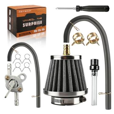 Imagem de Filtro de ar de 38 mm para quadriciclo 70cc 50cc 90cc 110cc 125cc 150cc ATV Quad Dirt Bike Pit Bike Dune Buggy 4 rodas com válvula de desligamento de combustível