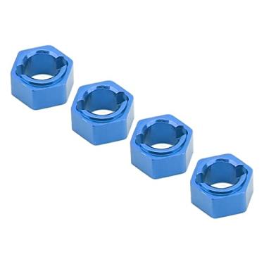 Imagem de KIMISS Cubos de Roda Sextavados de 7 Mm - Adaptador de Unidade Sextavada de Roda RC de Liga de Alumínio Profissional para Ajuste para Carro FMS FCX24 1/24 RC - Desempenho e Estabilidade Aprimorados