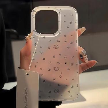 Imagem de Capa de celular fofa em formato de coração para iPhone 16 Pro, iPhone 13, 11, 12, 14, 15 Pro Max Plus, 13, 12 Mini, capa protetora transparente de silicone à prova de choque, transparente AS21, para