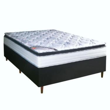Imagem de Colchão Casal Molas Ensacadas Belize + Base 138x188x66 - Bom Pastor