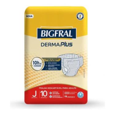 Imagem de Fralda bigfral derma plus juvenil com 10 uni