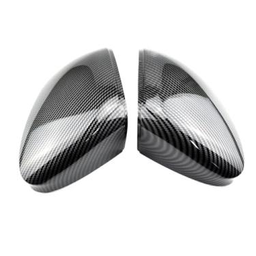 Imagem de Capa de retrovisor com padrão de fibra de carbono, compatível com vw golf 8 mk8 viii 2020 2021, tampa de espelho com assistência de pista, revestimento externo do carro(No Side Assist-1)