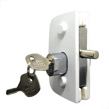 Imagem de Fechadura 1520 Para Porta De Abrir Vidro Fechadura Branca - Glasspeças