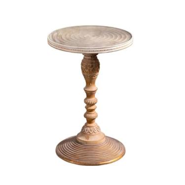 Imagem de Mesa central de madeira maciça pequena mesa redonda mesa de centro luz luxo simples redonda pequena mesa de chá mesa de centro mesa de centro mesa de quarto