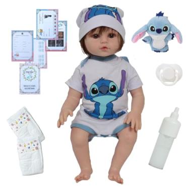 Imagem de Boneco Reborn Recém Nascido Com Cabelo Fio a Fio Kit + Itens