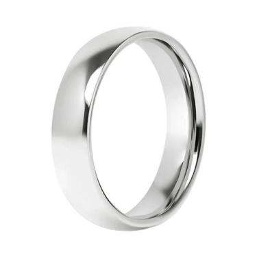 Imagem de Aliança De Casamento Feminina Em Aço Inoxidável Polido De 6mm, Anel Em