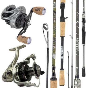 Imagem de Kit Pesca Profissional Carretilha Zaire Molinete 7000 2 Vara Lado:Esqu