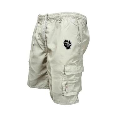 Imagem de Bermuda Masculina De Algodão De Alta Qualidade, Estilo Militar, Com Mú