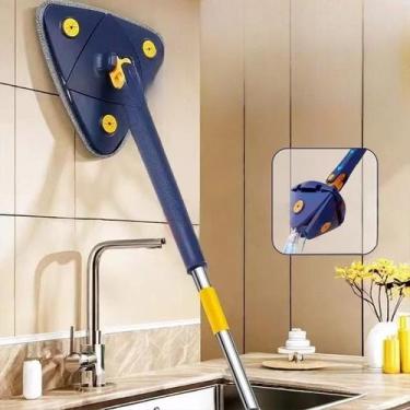Imagem de Mop Triangular Limpeza Vidro Esfregão Rodo Altura Cerâmica Parede Jane