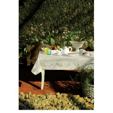 Imagem de Toalha de Mesa POP Quadrada Estampada 4 Lugares Sálvia 1,40 m x 1,40 m Com 1 peça