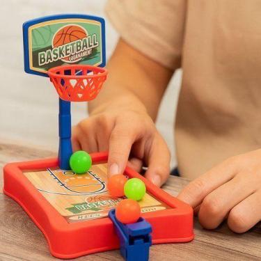 Imagem de Arena Mini Jogo Basquete Mesa Brinquedo Criança Presente Bola Cesto Ar