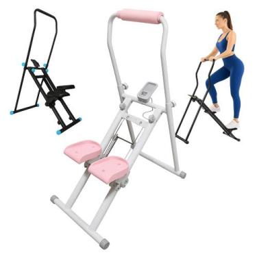Imagem de Maquina Simulador de Escalada e Caminhada Fitness 2 em 1 Dobrável Até 