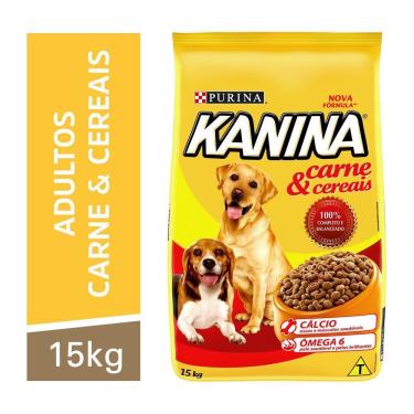 Imagem de Ração KANINA Cães Adultos Carne e Cereais 15kg