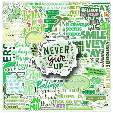 Imagem de Adesivos, cartão motivacional, 50 peças, lindo decalque de vinil de de