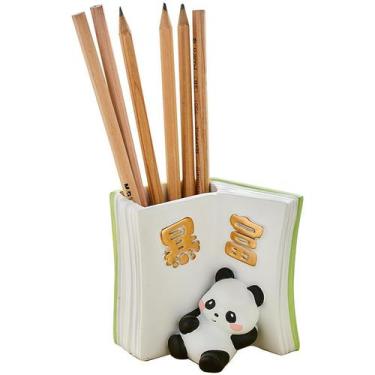 Imagem de Porta-canetas: recipiente em forma de livro de resina Cute Panda Desig