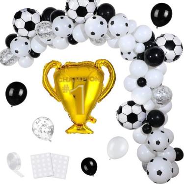 Imagem de Kit Soccer Champion Balloon Arch, 105 unidades com balão de troféu - y