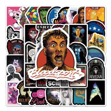 Imagem de Pacote de adesivos Horror Face, 50 unidades de vinil Scary Skull & Zom