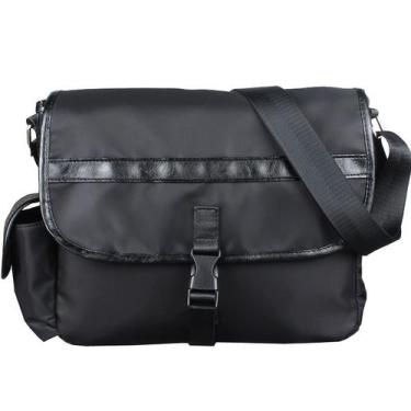 Imagem de Bolsa Messenger, tecido Oxford para homens, impermeável, 33x6,5x25cm -