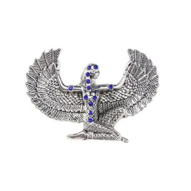 Imagem de Broche Vintage Isis Goddess Alloy com strass azuis - Yiweisai