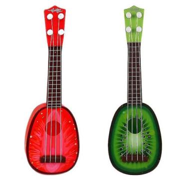 Imagem de Brinquedo de ukulele, 2 peças de textura de plástico e madeira para cr