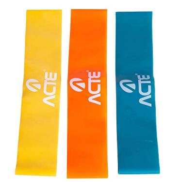 Imagem de Acte, Kit Mini Band Leve, Médio e Forte em Látex para Treino Funcional e Reabilitação, T71