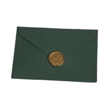 Imagem de Conjunto De Envelopes Com Textura De Linho 10 Peças Com Selo De Cera P