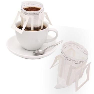 Imagem de Filtro Café Individual Papel Pronto Uso Sem Cafeteira Conjunto com 50 