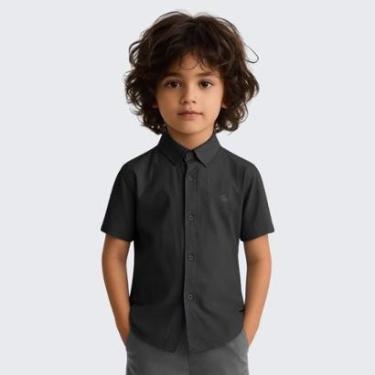 Imagem de Camisa Social Infantil Manga Curta Menino-Masculino