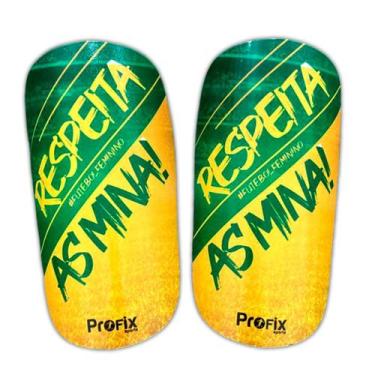 Imagem de Caneleira Profix Respeita As Mina Brasil - Profix Sports, G - 12cm x 1