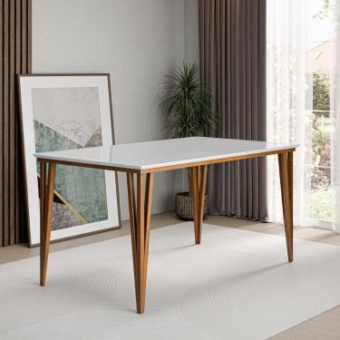 Imagem de Mesa de Jantar com Vidro 6 Lugares Multimóveis CR50251