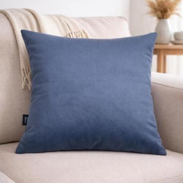 Imagem de CAPA DE ALMOFADA SUEDE LISO 43 x 43 - AZUL MARINHO - DIAS DECOR