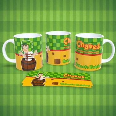 Imagem de Caneca de Porcelana 325ML Turma do Chaves Personalizada Branca Outras 