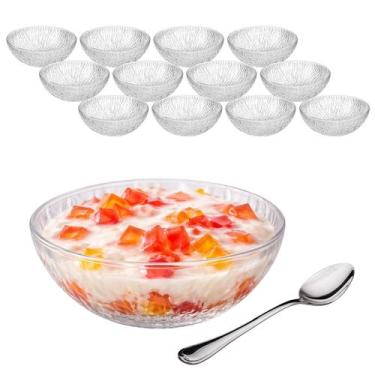 Imagem de Jogo 12 Potes De Sobremesa Tigela Bowl Taça De Vidro 330ml - CLICK HOU