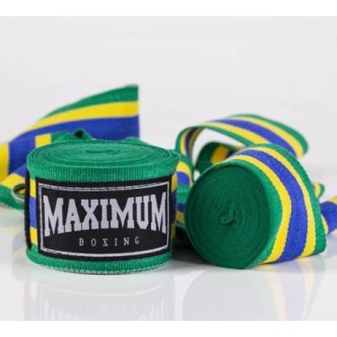 Imagem de Par Bandagem Maximum Muay Thai 3 Metros Boxe Kickboxing, Verde escuro,