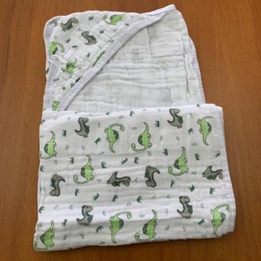 Imagem de Toalha soft bebê menino 85x85 cm - Minasrey, Estampa dinossauro 