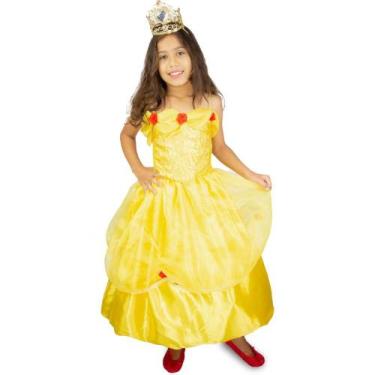 Imagem de Fantasia A Bela e a Fera Infantil Vestido Longo de Luxo - Fantasias Ca